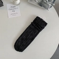 Chaussettes élégantes en dentelle noire avec motif floral creux style ballet - Taille unique / Style Fleur / Noir