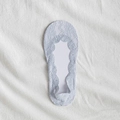 Breathable lace invisible boat socks in light blue for summer with anti-slip silicone - One Size / Lace Light Blue