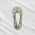 Lace no-show invisible socks in light green with floral patterns and anti-slip silicone - One Size / Lace Deep Green
