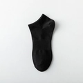 Classic black ankle socks in combed cotton featuring a ribbed arch support design - One Size / Black Boat Socks