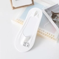 Calcetines invisibles blancos con estampado de gato y silicona antideslizante - Blanco