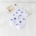 Calcetines cortos de verano para mujer con lindos estampados de flores azules - Múltiples Flores Azules Pequeñas