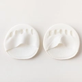 Almohadillas blancas para el antepié con diseño de cinco dedos y silicona suave - Talla única / Blanco