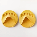 Breathable yellow five-toe forefoot pads for high heels and invisible foot protection - One Size / Yellow