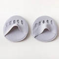 Summer forefoot cushion socks for women in grey with non-slip sole and toe loops - One Size / Gray