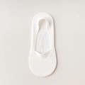 Minimalist white ice silk no-show socks for women with low-cut design for heels - One Size / White