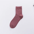 Calcetines de modal en rosa palo de media caña con puños acanalados para mujer - Rojo (Mujer)