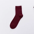 Calcetines de mujer en modal granate de media caña con puños de canalé fino - Rojo Vino (Mujer)