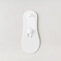Calcetines invisibles de seda de hielo blanco transpirable con silicona antideslizante mujer - Blanco