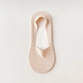 Women's ice silk invisible socks in beige, thin low-cut boat socks with no-slip design - One Size / Khaki