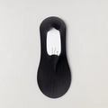 Calcetines invisibles negros de seda de hielo para mujer, finos y con silicona - Negro