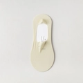 Beige ice silk invisible liner socks with non-slip silicone heel grip for women - Green