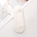 Fantasmini da donna in pizzo floreale bianco con silicone antiscivolo per scarpe basse - Taglia unica / Bianco