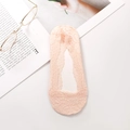 Fantasmini eleganti in pizzo rosa pallido per donna con silicone antiscivolo e pizzo - Taglia unica / Rosa