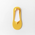 Bright yellow no-show socks with non-slip silicone and seamless low-cut edges - One Size / Yellow