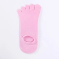 Calcetines de cinco dedos invisibles rosas para mujer en tejido de punto transpirable - Rosa