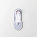 Pale purple ice silk no-show socks with seamless cut and silicone non-slip grip - One Size / Gray