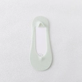 Mint green ice silk invisible boat sock with non-slip silicone and seamless cut - One Size / Mint Green