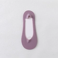 Breathable light purple ice silk invisible boat socks with non-slip silicone backing - One Size / Light Purple