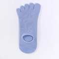 Hellblaue Zehensocken für Damen, dünne unsichtbare Füßlinge aus atmungsaktivem Strick - Dunkelblau
