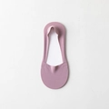 Women invisible no-show ice silk boat socks in dusty rose with non-slip silicone - One Size / Purple