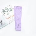 Manguitos de protección solar de seda de hielo lila claro con logotipo impreso - Morado