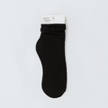 Chaussettes plissées noires à côtes en maille velours, style d'été fin pour femmes, 22-25cm - Noir