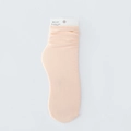 Pale pink-orange velvet slouch socks with ribbed texture for women fit size 22-25cm - Dusky Pink