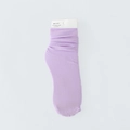 Lavender purple slouch socks for women featuring a ribbed knit texture in solid color - Light Purple