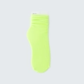 Neon fluorescent green ribbed knit socks with vertical texture and premium finish - Fluorescent Green