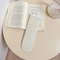 Chic cream white hollow mesh socks with ribbon bow details and breathable silk texture - Cream