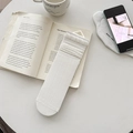Süße weiße Spitzensocken im Ballett-Stil mit vertikalem Strickmuster und Rüschenrand - Einheitsgröße / Knospenöffnung-Stil