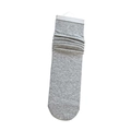 Breathable grey cotton blend slouch socks with ribbed cuffs for women in casual style - Dark Gray