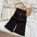 Klassische schwarze Beinstulpen mit Zopfmuster und Rautenstruktur für den Winter - Einheitsgröße / Schwarz