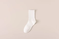 Calcetines blancos de algodón con puños acanalados y soporte para el arco - Blanco