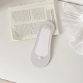Calcetín invisible blanco de seda de hielo fina con diseño de bordes sin costuras - Gris