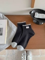 Calcetines negros con punta gris y bonito parche de osito con corazón - Talla única / Negro
