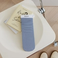 Dusty blue mid-calf slouch socks for women in soft velvet cotton with a relaxed fit - Light Blue