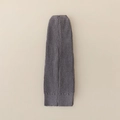 Vertikal gestrickte, mittelgraue Stulpen mit Rippbündchen und Waffelstruktur für Damen - Einheitsgröße / Grau