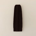 Dunkelbraune Beinstulpen mit vertikalem Rippenstrick und elastischem Saum - Einheitsgröße / Kaffeebraun
