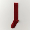 Chaussettes mi-bas en laine rouge foncé avec tricot côtelé doux et thermique - Taille unique / Rouge