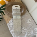 Chaussettes gris clair à bordure ondulée avec texture côtelée et dentelle douce - Taille unique / Gris clair