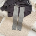 Calcetines tabi grises de dos dedos con puños enrollados y textura de punto transpirable - Talla única / Gris