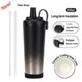 830ml Edelstahl-Thermobehälter mit Keramikbeschichtung und Magnetgriff - 830ml / Metallic-Schwarz-Verlauf