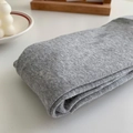 Medias de punto gris jaspeado con textura fina para otoño, mezcla de algodón suave - Talla única / Gris claro