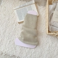 Calentadores de punto acanalado beige en un estilo estético de otoño invierno - Talla única / Caqui
