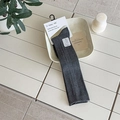 Dark grey vertical ribbed knee high socks for women with a stylish knit texture - One Size / Dark Gray