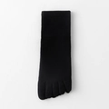 Chaussettes à cinq doigts noires pour femmes avec revers côtelés et tissu respirant - Noir