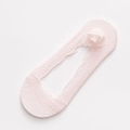Calcetines invisibles de encaje rosa pálido con silicona antideslizante para tacones - Talla única / Rosa