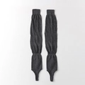 Dark grey knitted stirrup leg warmers in breathable elastic fabric for ballet style - One Size / Dark Gray
